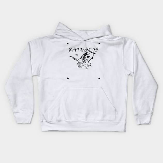 Rathalos Stile Black Kids Hoodie by Milekor